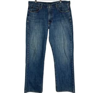 Lucky Brand Jeans Mens 36 Loose Straight Reg Inseam Blue Denim Stretch Medium